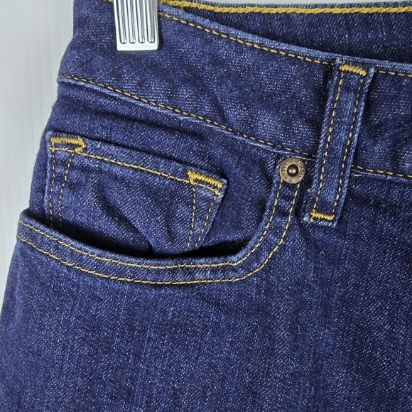 NWOT LL Bean Green Lined Women's Classic Fit High Rise Straight LegJeans 6Petite - Picture 5 of 12